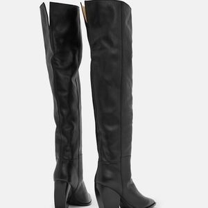 All Saints Black Over-the-Knee Boots